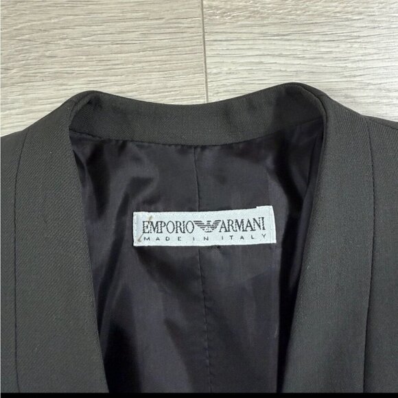 Emporio Armani Brown Taupe Wool Career Office Blazer - Picture 4 of 10